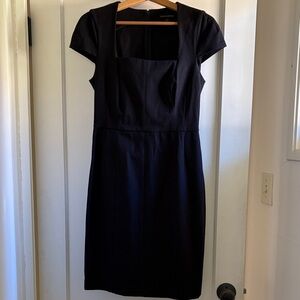 Fitted cap sleeved dress, size 6